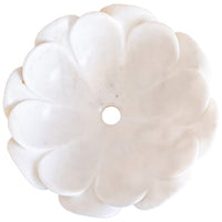 Carrara White Marble Flower Shape Above Vanity Bathroom Sink Polished (D)17" (H)6"