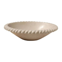 Champagne Limestone Oval Braid Self-rimming Above Vanity Bathroom Sink (W)18" (L)22" (H)6"