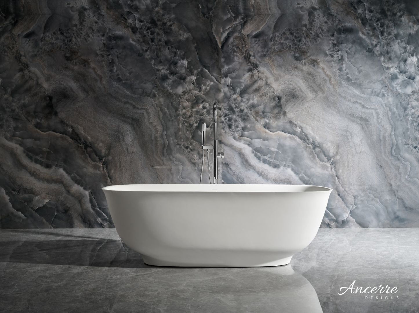 Fiore Freestanding Solid Surface Bathtub