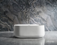 Cossue 61" Freestanding Acrylic Bathtub in White