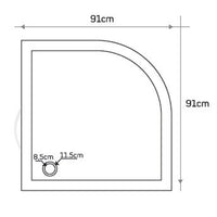 Cream Royal Marble Corner Shower Base Hand-carved from Solid Marble Block (W)36" (L)36" (H)2" Honed