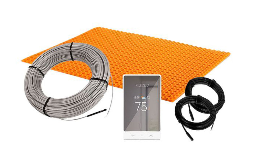 Floor Heating System with Orange Membrane