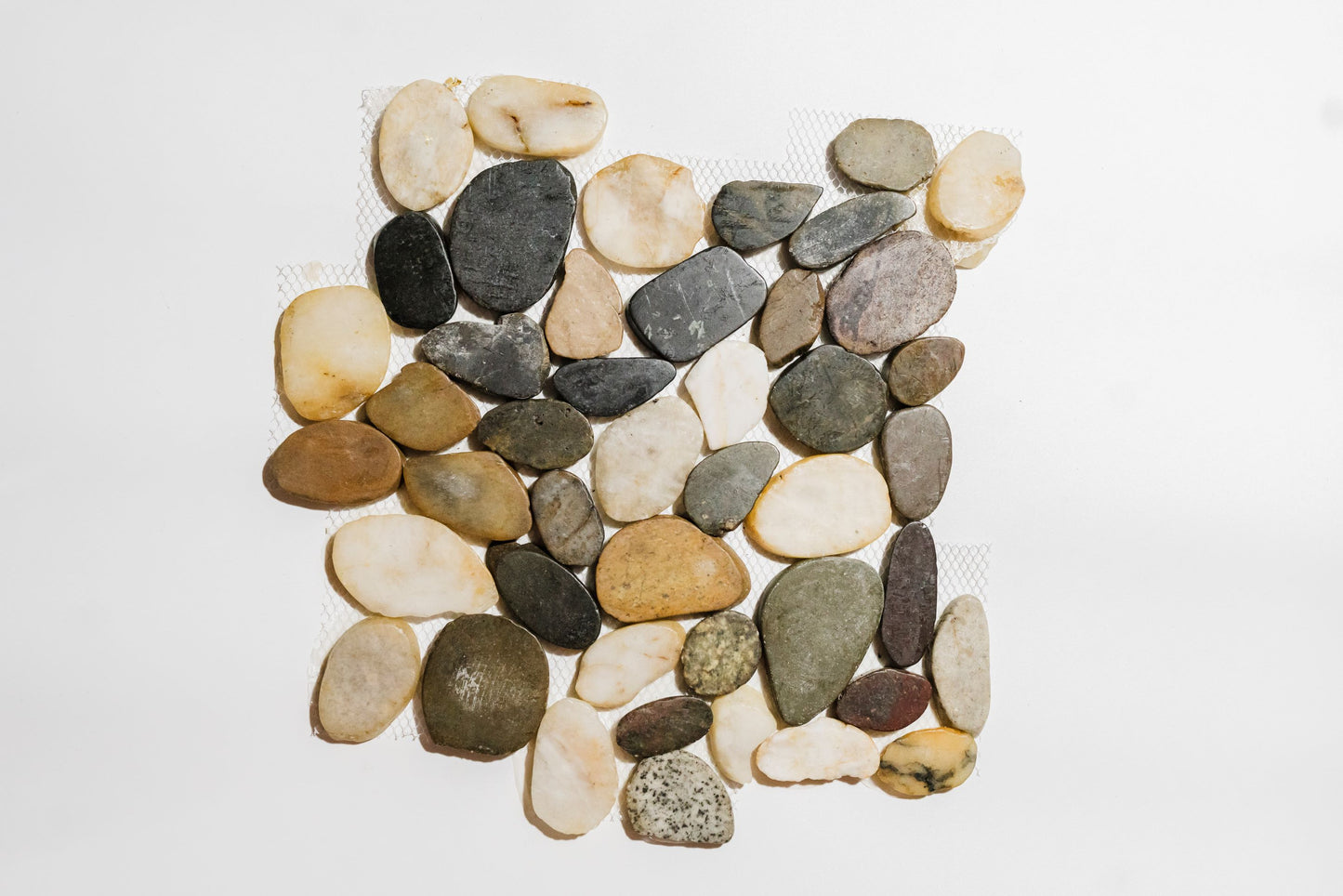 Sliced Multi Color High Gloss Pebbles 99108 Mosaic