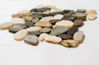 Sliced Multi Color High Gloss Pebbles 99108 Mosaic