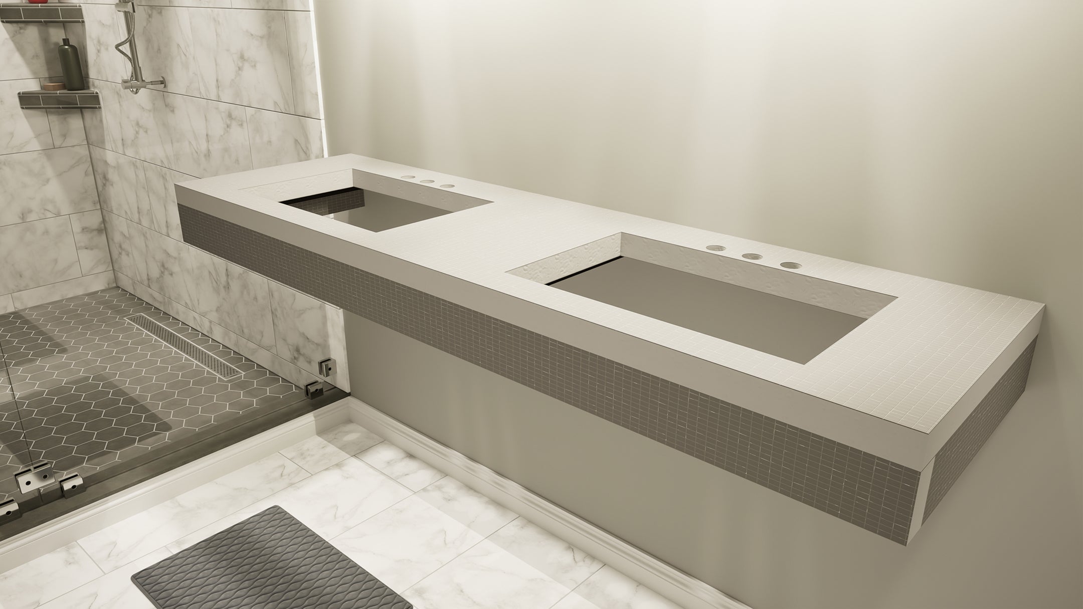 The Original Floating Bathroom Vanity Kit® with Original Vanity Bracket®