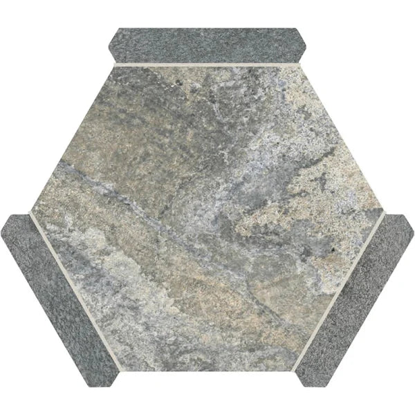 Hexelle Granite Gray Matte Porcelain Hexagon Tile – 8.66x9.84