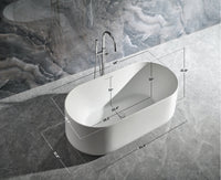 Cossue 61" Freestanding Acrylic Bathtub in White