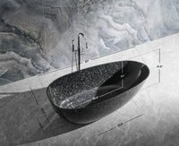 Anjuna 67" Freestanding Forged Carbon Fiber Bathtub