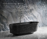 Coesistere 67" Freestanding Forged Carbon Fiber Bathtub