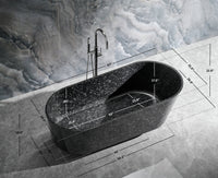 Coesistere 67" Freestanding Forged Carbon Fiber Bathtub