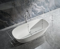 Fiore Freestanding Solid Surface Bathtub