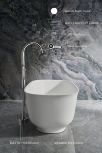 Fiore Freestanding Solid Surface Bathtub