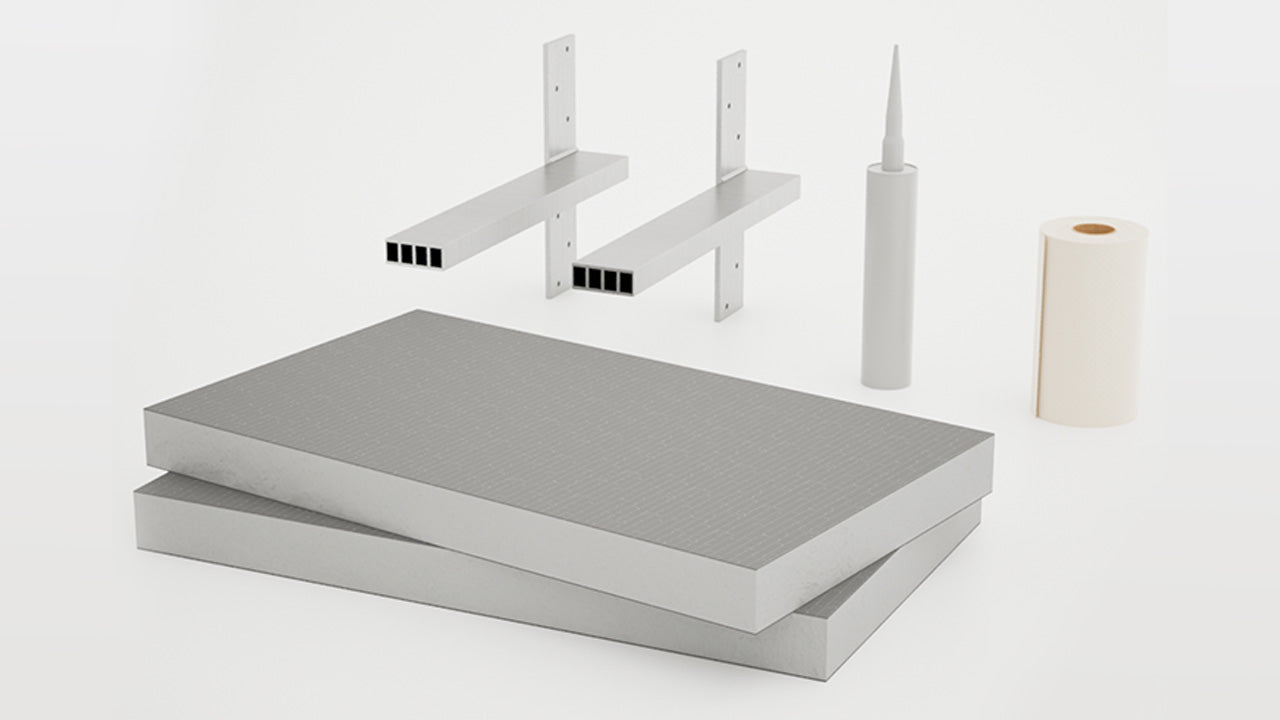 The Original Floating Shower Bench Kit with The Original Shower Bench Bracket®