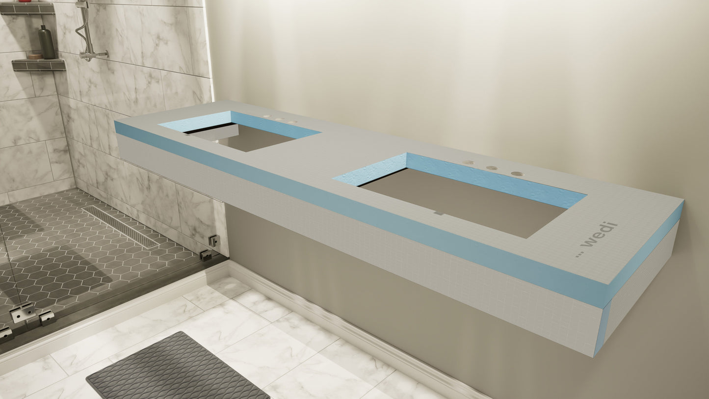 The Original Floating Bathroom Vanity Kit™ with wedi® & Original Vanity Bracket®