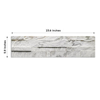 Gray Chateau - Self-Adhesive 3D Peel & Stick Real Stacked Stone Tiles [Pack of 10]