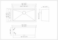 Stainless Steel Square Sink (Single Bowl)