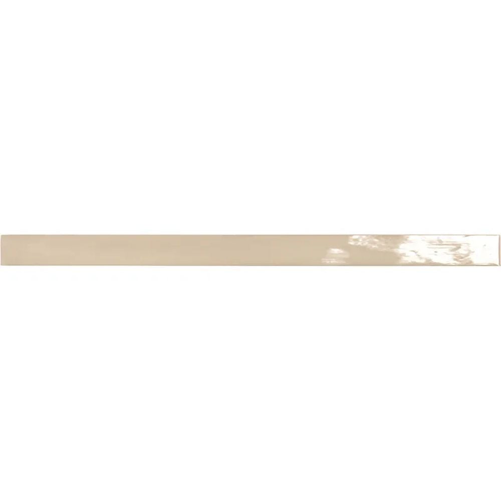 Beige Gloss Ceramic Tile Collection – 4x4 | 2.6x16 | Pencil Trim SKU: CRE-BEI-44