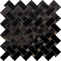Onyx Black Porcelain Tile 24x48" | 36x36" | Mosaic - Tilevanity.com