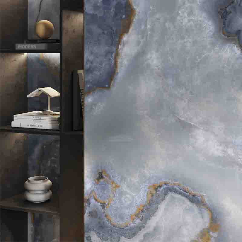 Onice Reale Blue Porcelain Tile 24x48" | 36x36"