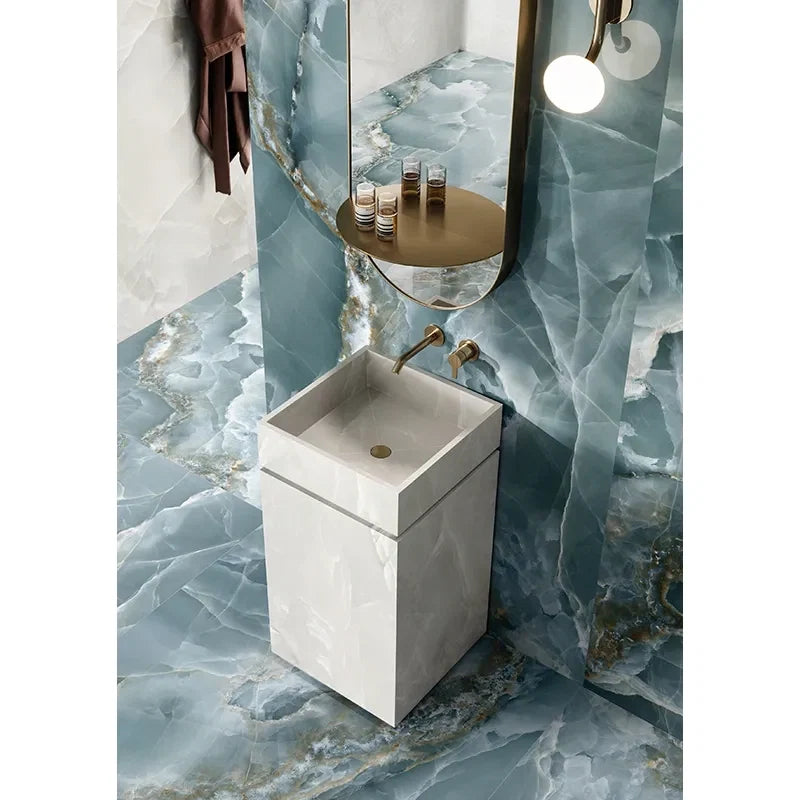Onyx Green Porcelain Tile 24x48" | 36x36" | Mosaic - Tilevanity.com
