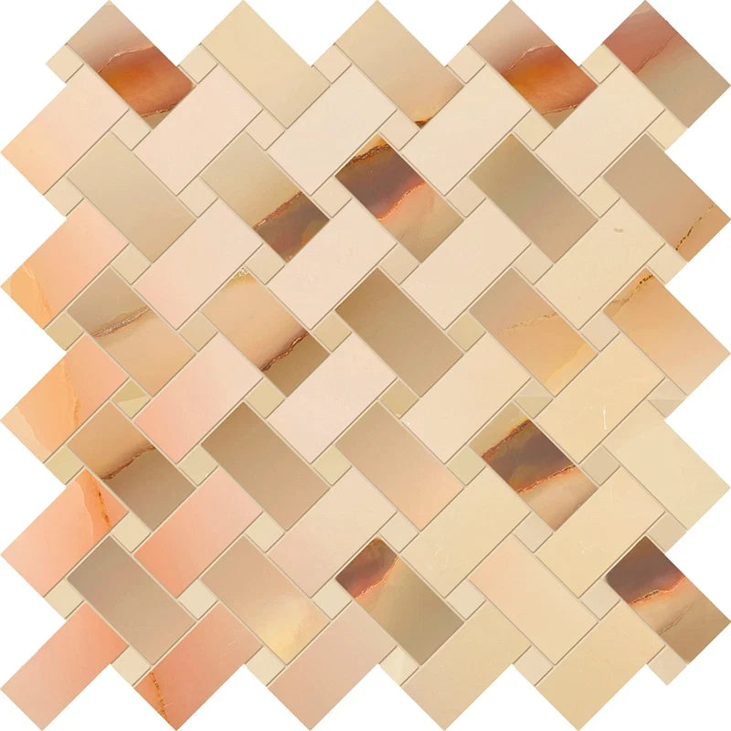 Imperium Honey Onyx Porcelain Tile Collection 24x48" | mosaic