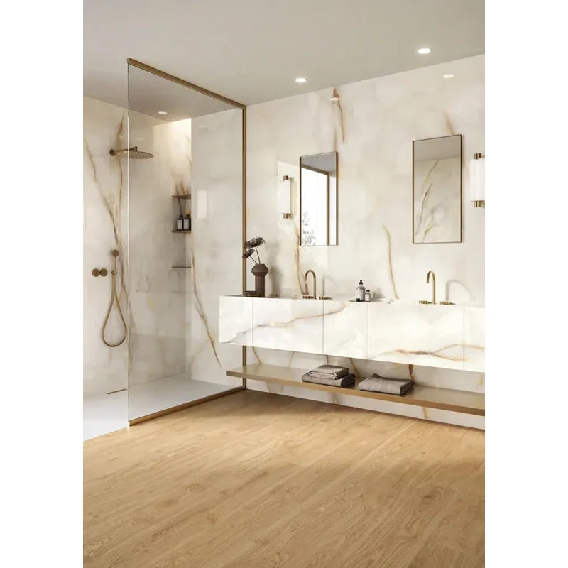 Imperium Ivory Onyx Porcelain Tile Collection 24x48" | mosaic