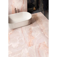 Onice Reale Pink Porcelain Tile 24x48" | 36x36"