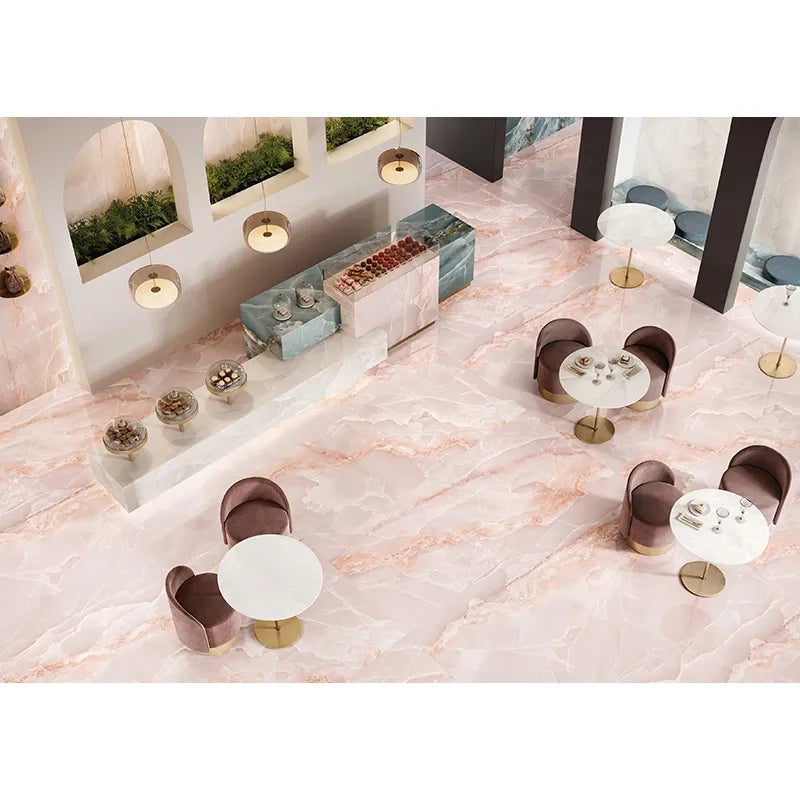 Onice Reale Pink Porcelain Tile 24x48" | 36x36"