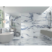 Glacier Blue Polished Porcelain Tile 24×48" - Tilevanity.com