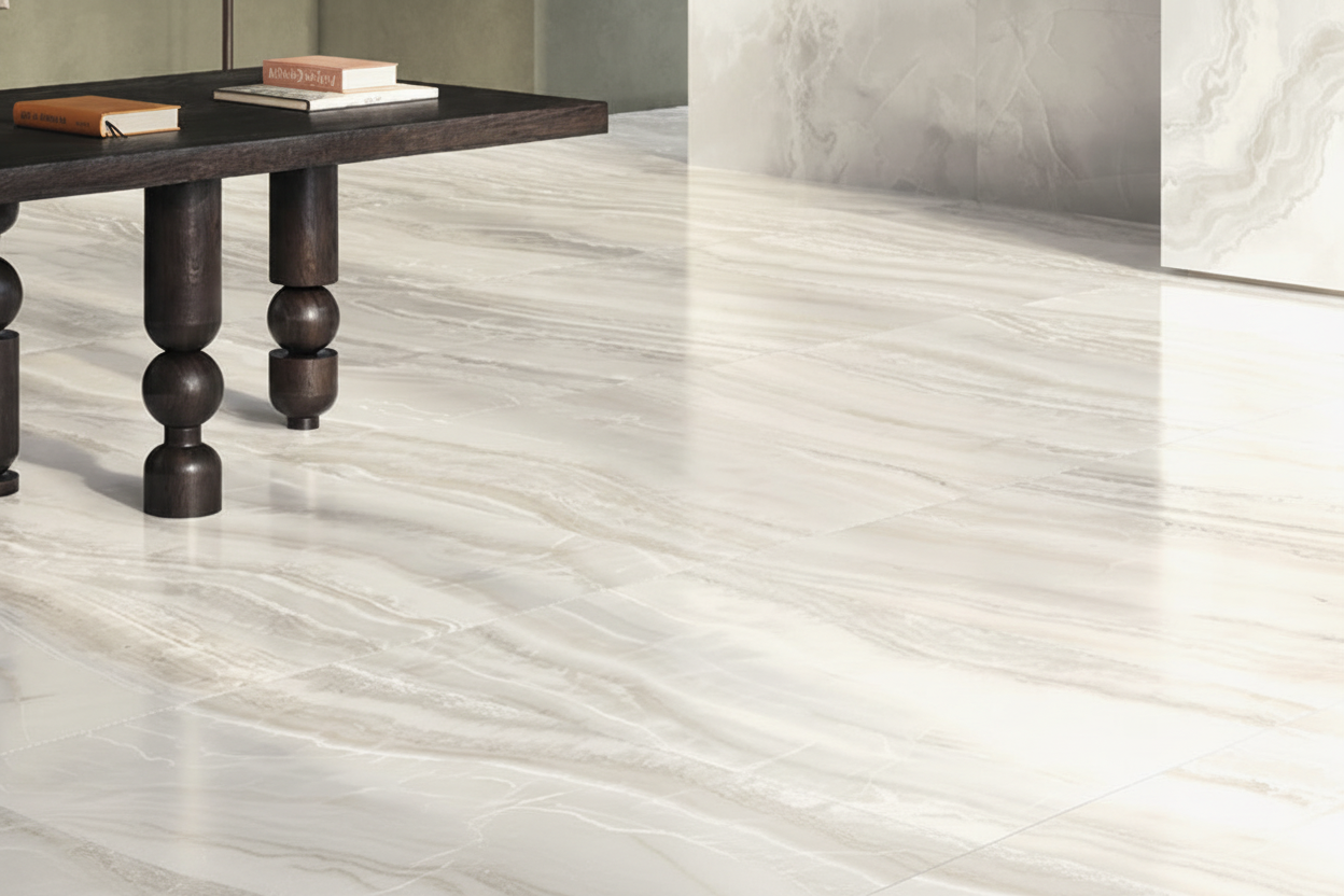 Horizon Onyx Ivory Crystal Porcelain Tile 24x48"