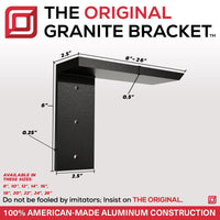 The Original™ Side Wall Free Hanging Shelf Bracket in Industrial, Aluminum or American Made Steel