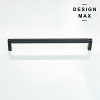 Knurled Matte Black Solid Brass Cabinet Pull