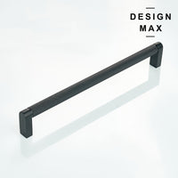 Knurled Matte Black Solid Brass Cabinet Pull