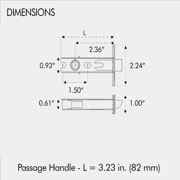 Passage Brass Door Lever Handles