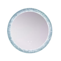 Frysta Round LED Frameless Mirror with Dimmer and Defogger