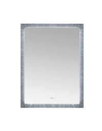 Frysta LED Frameless Rectangular Mirror Lighted Bathroom Vanity with Dimmer and Defogger