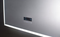 Immersion LED Lighted Bathroom Vanity Mirror with Bluetooth, Defogger, and Digital Display