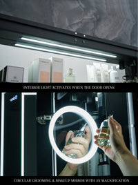 Pagani LED Mirror Cabinet with Defogger, Dimmer, Magnifier & USB outlet