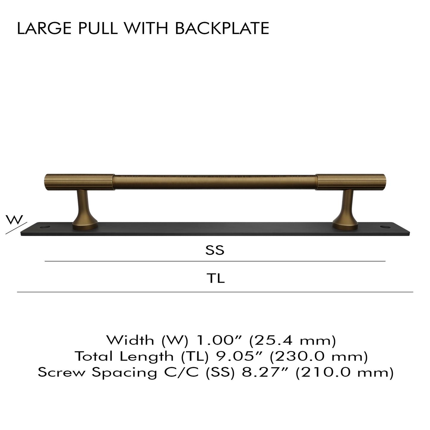 Brass Knob and Pull with Backplate