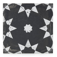 Load image into Gallery viewer, 8x8 Black and White Distressed Groove porcelain tile - Industry Tile