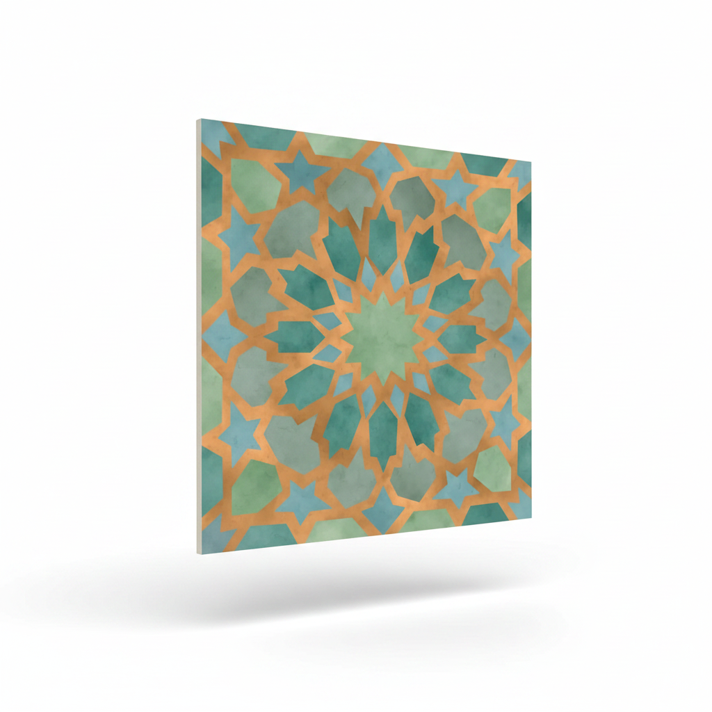 Alhambra Green Porcelain Tile 8x8"