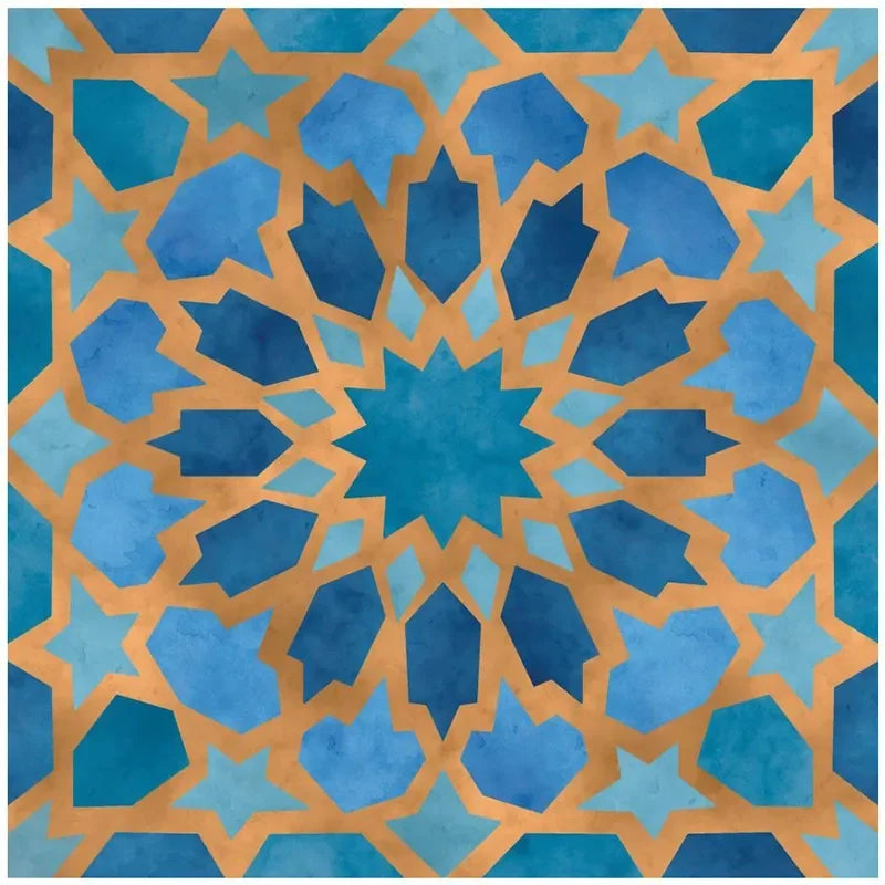 Alhambra Blue Porcelain Tile 8x8" - Tilevanity.com