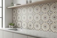 Alhambra Beige Porcelain Tile 8x8" - Tilevanity.com
