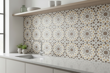 Alhambra Beige Porcelain Tile 8x8" - Tilevanity.com