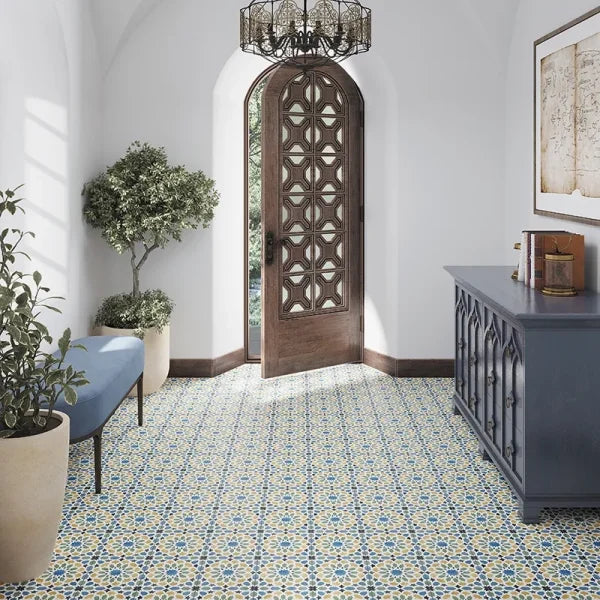 Alhambra Multi Color Porcelain Tile 8x8" - Tilevanity.com