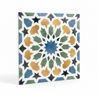 Alhambra Multi Color Porcelain Tile 8x8"