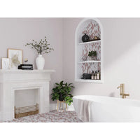 Vellora Rosé Thassos Leaf Polished Natural Stone Mosaic Tile