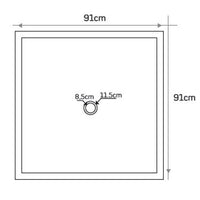 Noce Brown Travertine Square Shower Base Hand-carved from Solid Travertine Block (W)36" (L)36"