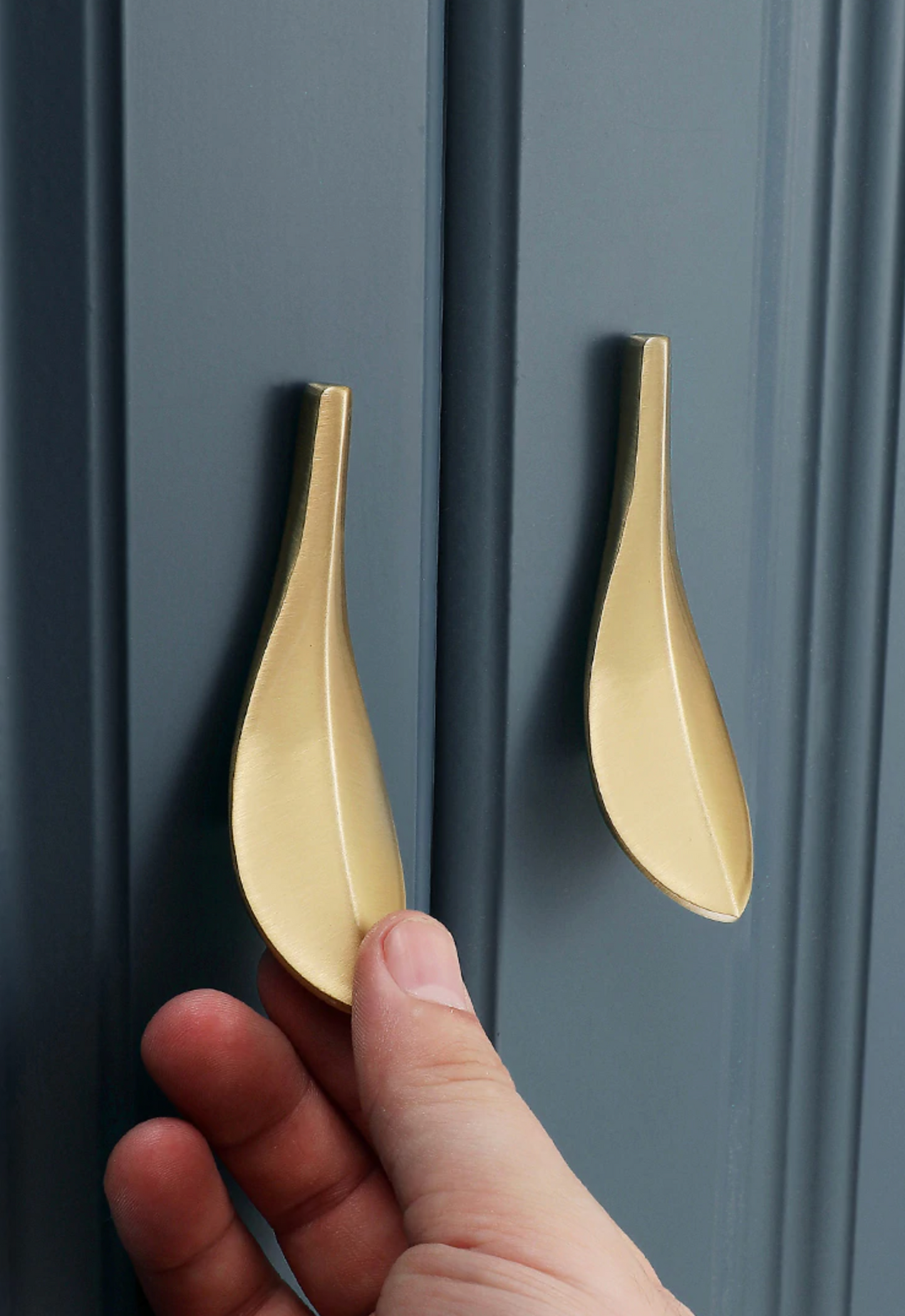 Nordic Golden Leaf Drawer Pulls