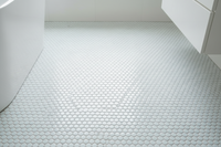 Penny Round Soft Blue Glossy Porcelain Tile Mosaic - Tilevanity.com